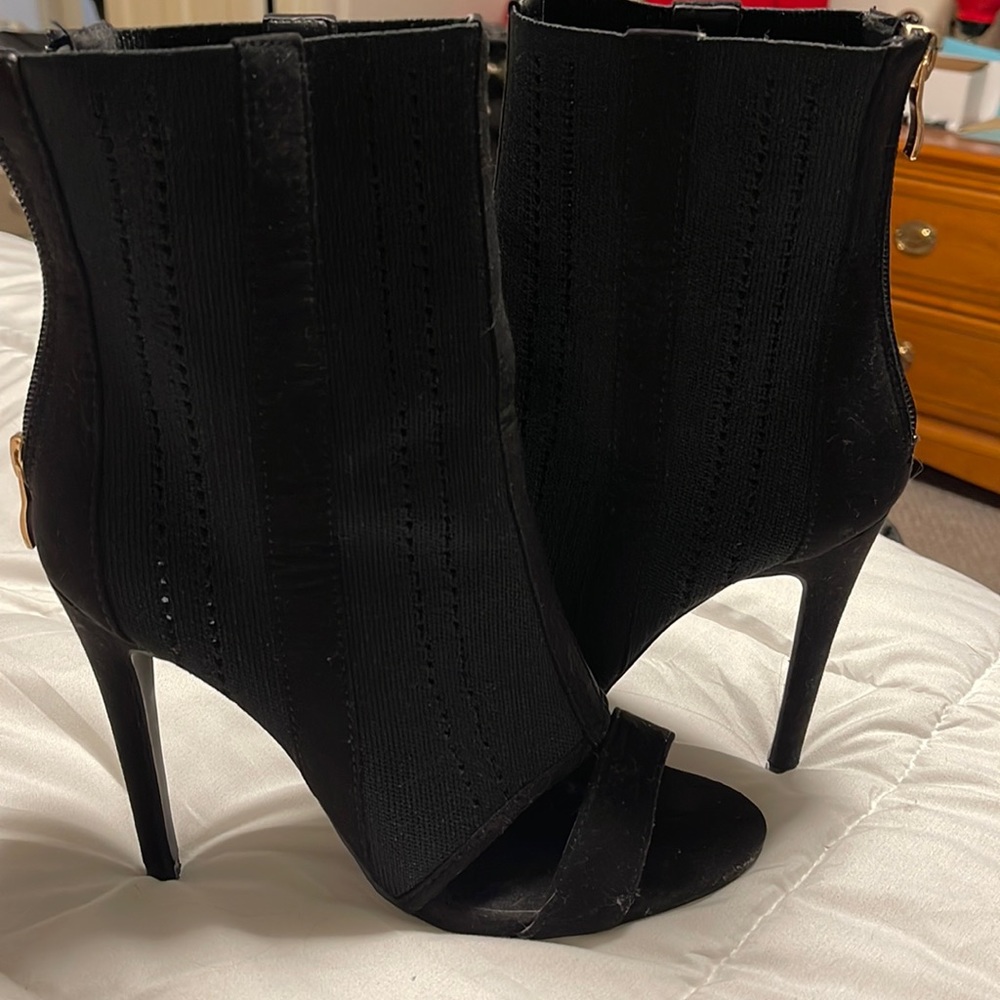 Open Toe Stiletto Heel Boots